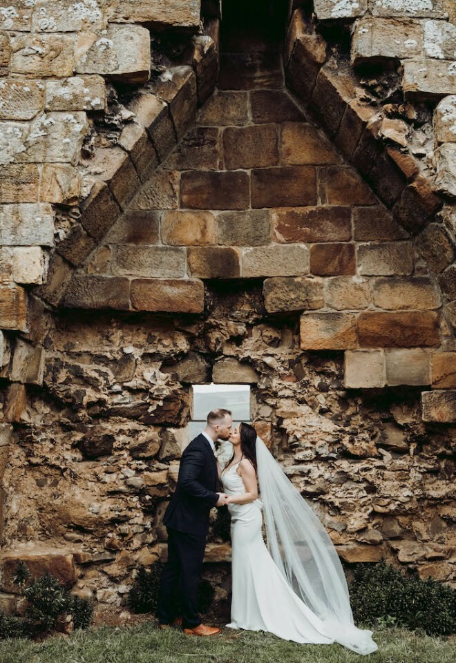 Couple in the ruins