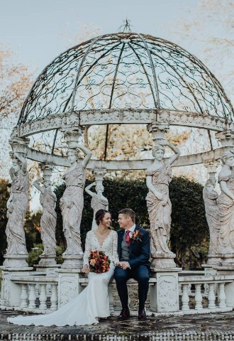 Berwick Lodge Gardens In Autumn Aphrodites Dome Wedding Couple