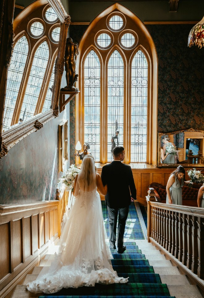 Couple on the stairs
