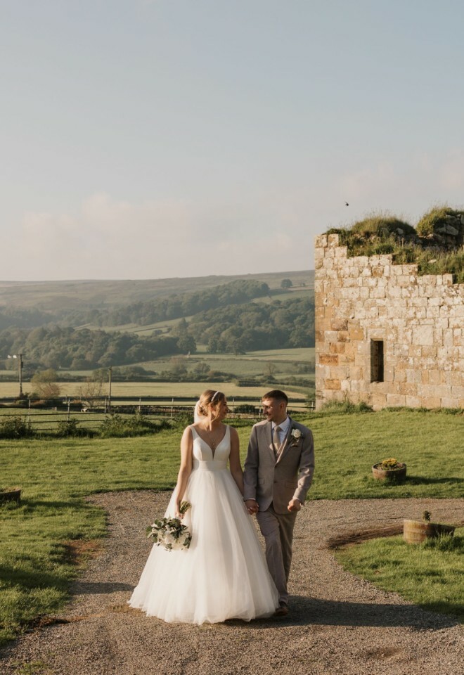 Couple in the grounds of the venue
