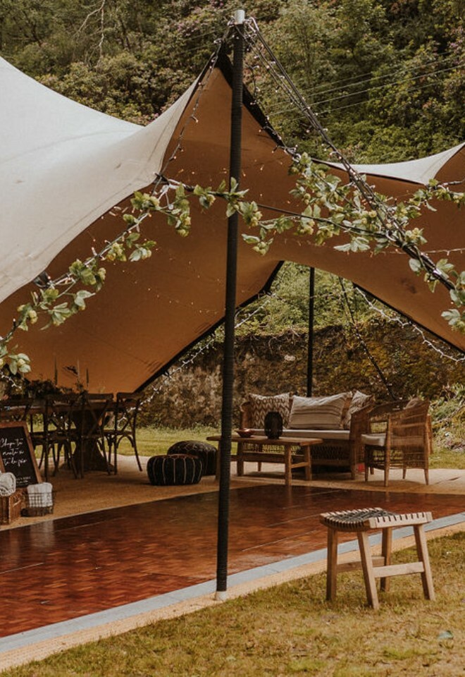 Stretch tent at Craigard