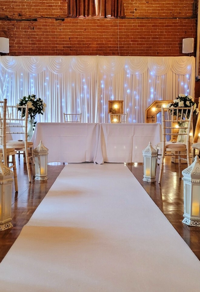 Parkhill Hotel suffolk wedding ceremony in the barn