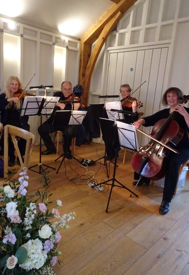 Cotswold Ensemble String Quartet Wedding Hyde House Glocs.