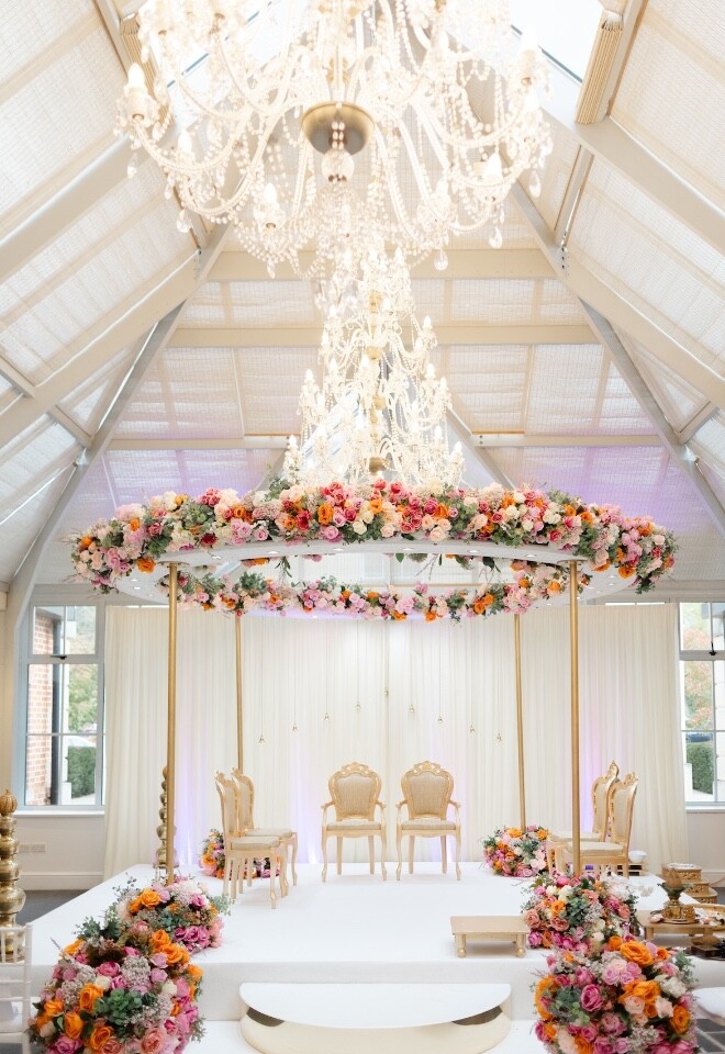 Botleys Mansion Atrium Asian Wedding Ceremony