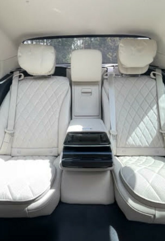 Interior of Luxury S Class Mercedes Wedding Car