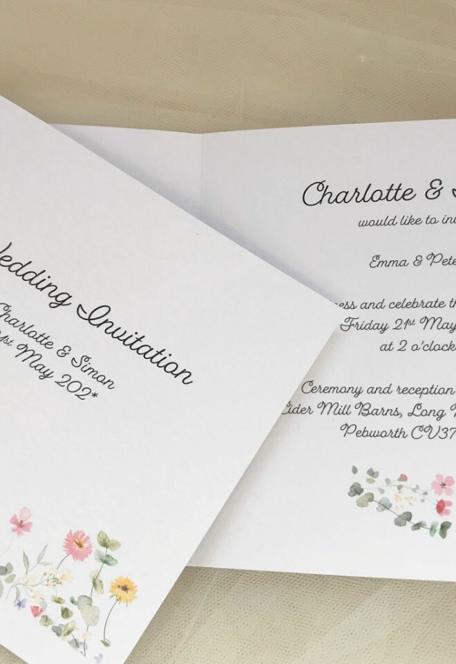 Wild Flower Wedding Invitations