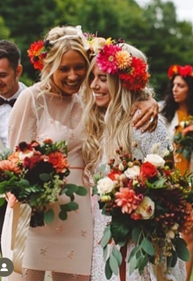 Bohemian style wedding hair 