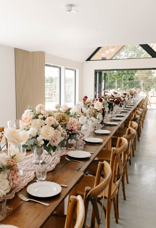 The Vineyard Kitchen & Tasting Room Long Tables