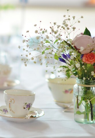 Vintage tea party wedding china hire