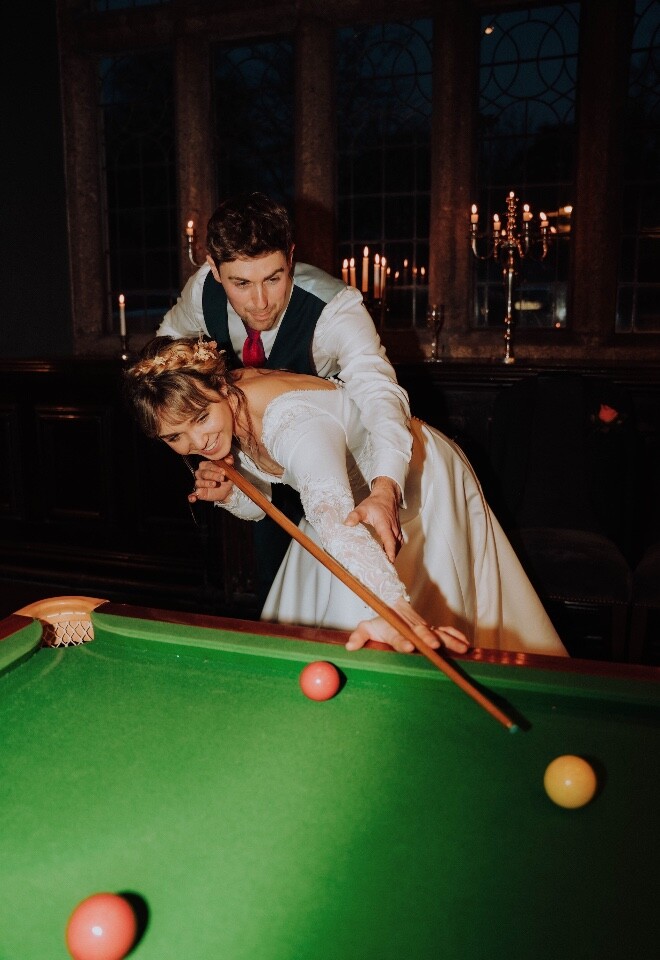 Evening Bride and Groom moment 
