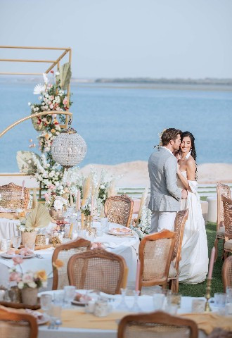 Bride and Groom at Wedding Reception at Vida UAQ
