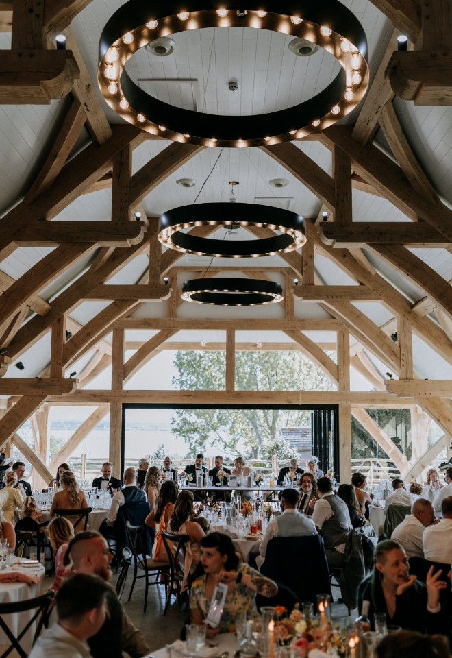 Barn wedding breakfast at The Harty Estate in Kent