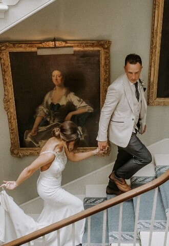 Staircase photo from a Wedding at Norwood Park, Country House Wedding Venue in Southwell, Nottinghamshire