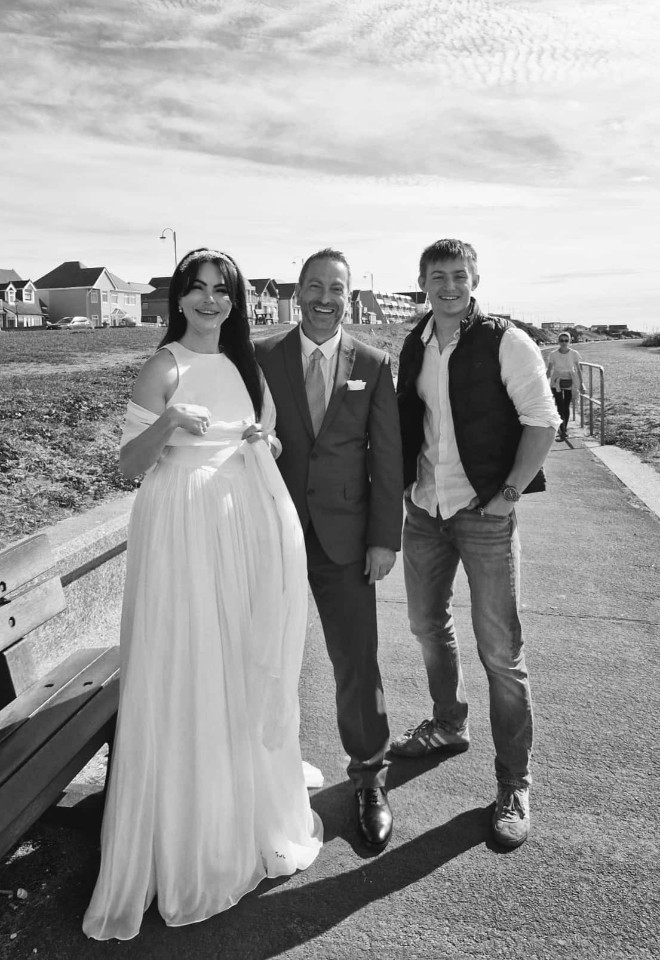 A marriage blessing at the beach 