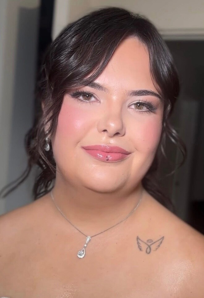 Radiant and luminous, enhanced with pink hues.