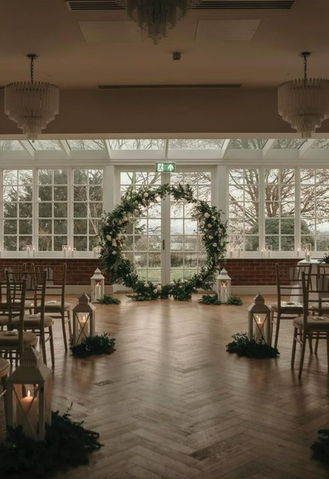 Wedding Ceremony in the Walled Garden at Stockton House