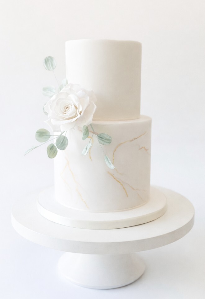 Affordable Marble Wedding Cake