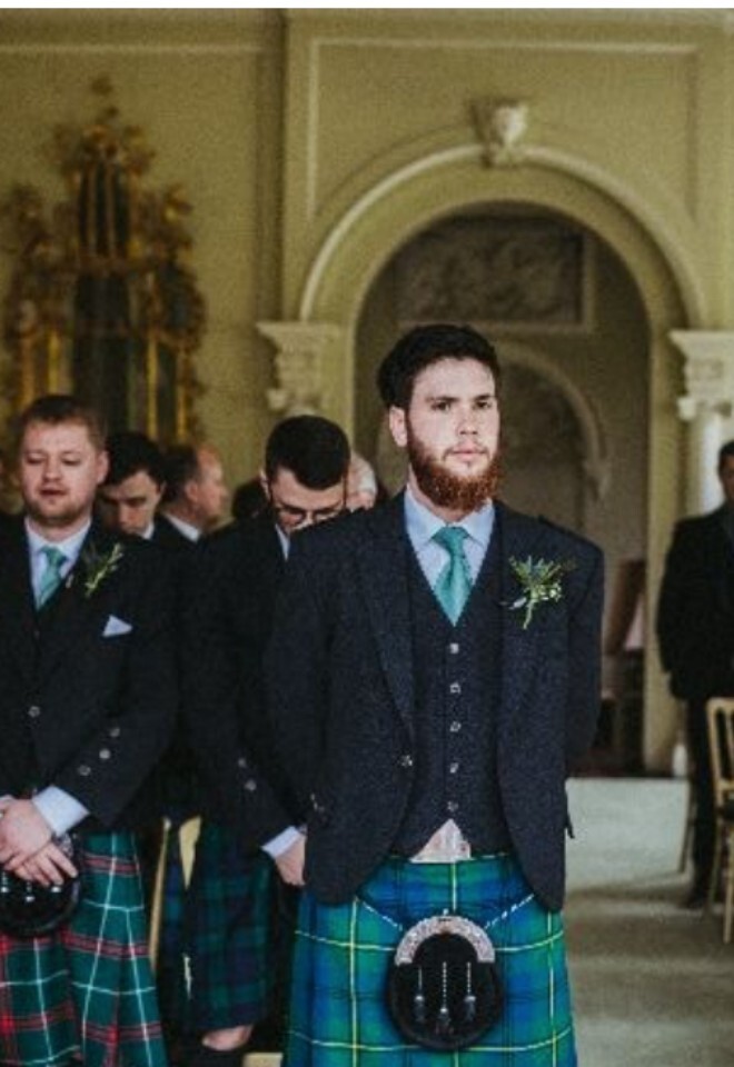 Groom waiting for bride inside the House