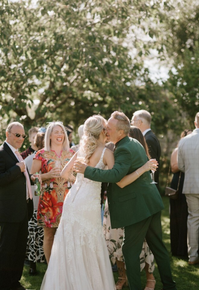 Drinks reception in the gardens