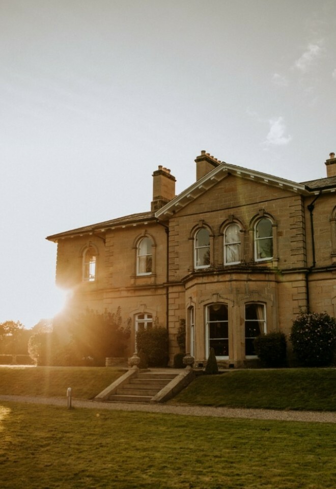 Image of the venue with sunset