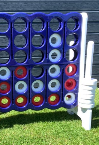 Giant Connect 4 wedding outdoor games for hire in Derbyshire