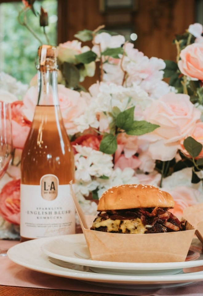 Street food and bubbles at Chilterns View wedding venue