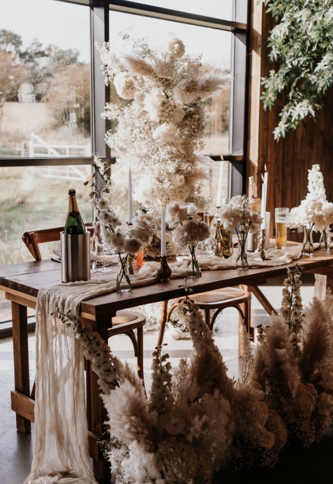 Wedding table set up