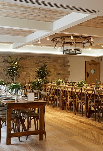 Wedding reception room at Wild Thyme and Honey