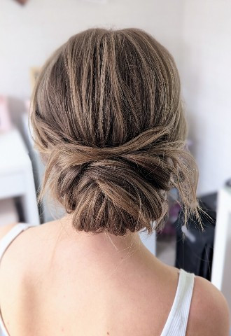 Textured effortless updo