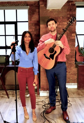 acoustic duo with loop pedal