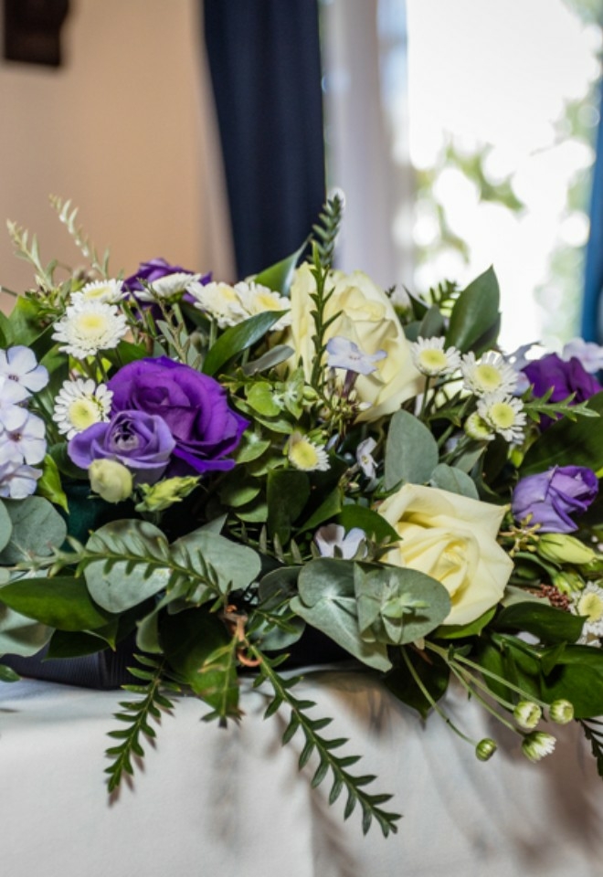 Flower arrangements in the Silk Suite