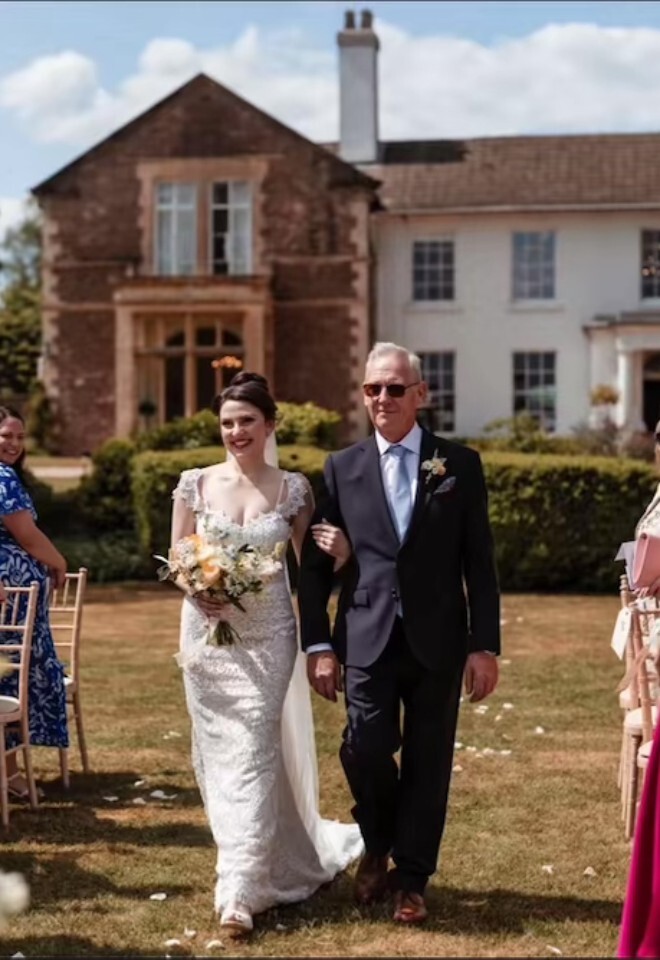 Outside Wedding Ceremony at Glewstone Court