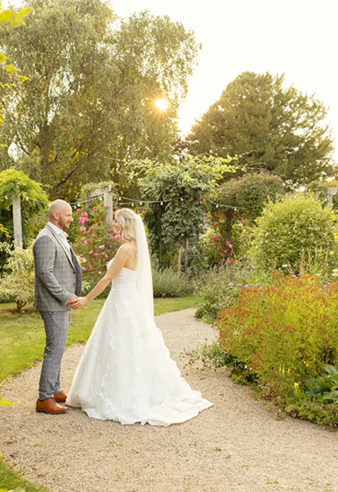 Sunset wedding photos wedding barn