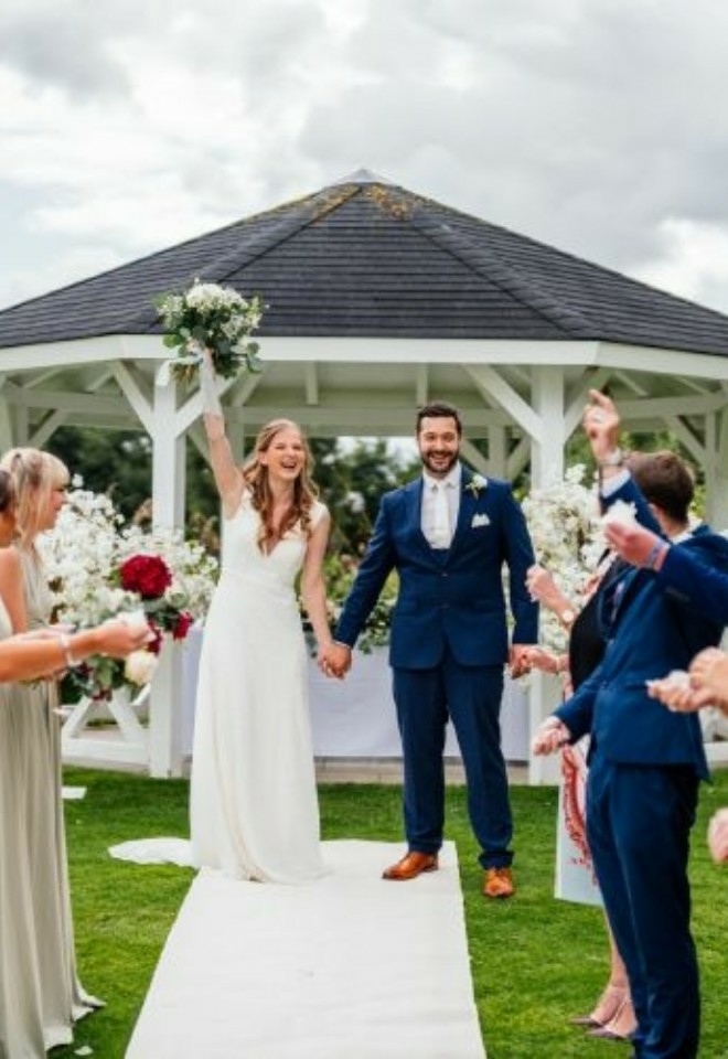 Outdoor ceremony at the Pagoda, Sprowston Manor, Norwich
