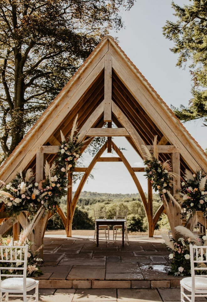 Outdoor ceremony set up