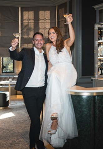 fun wedding bar Horwood House hotel Buckinghamshire