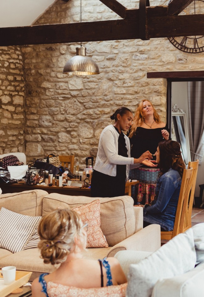 Bridal Prep in Stable Cottage