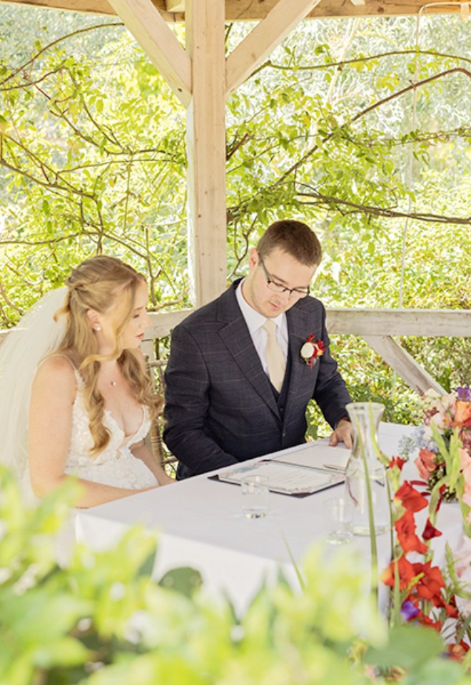 outside ceremony garden west sussex