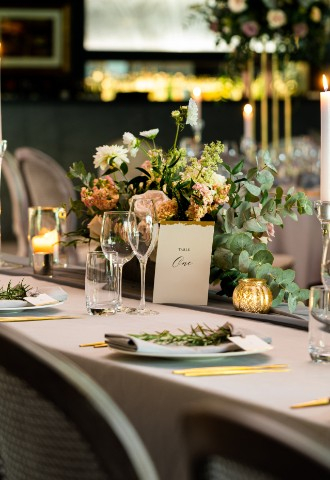 wedding table setup