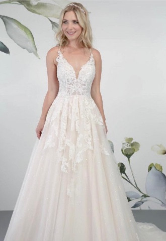 Nellie boho feminine lace wedding dress