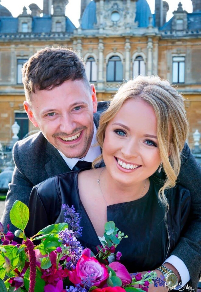 Buckinghamshire bride and groom at Waddesdon Manor