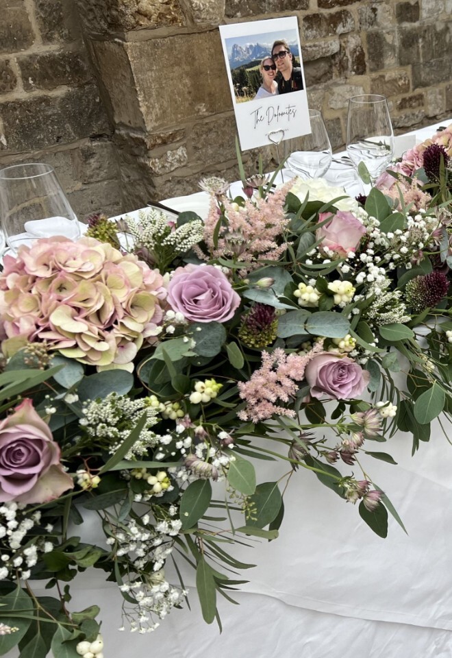 Top Table Display Ellenborough Park Cotswold Blooms 