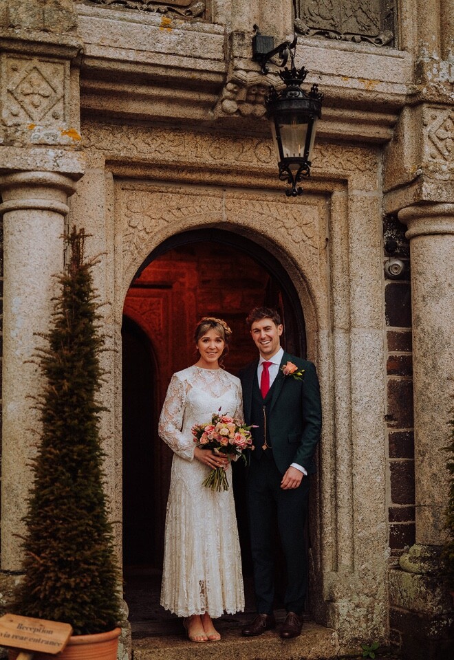 Bride and Groom at Entrance 