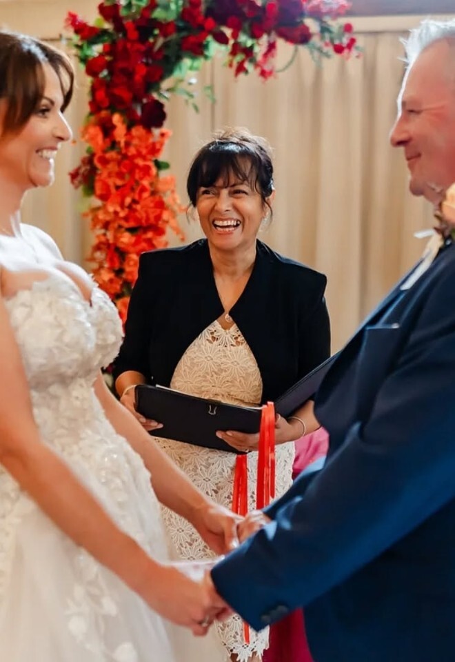 Your Forever After Celebrant performing a ceremony with a couple
