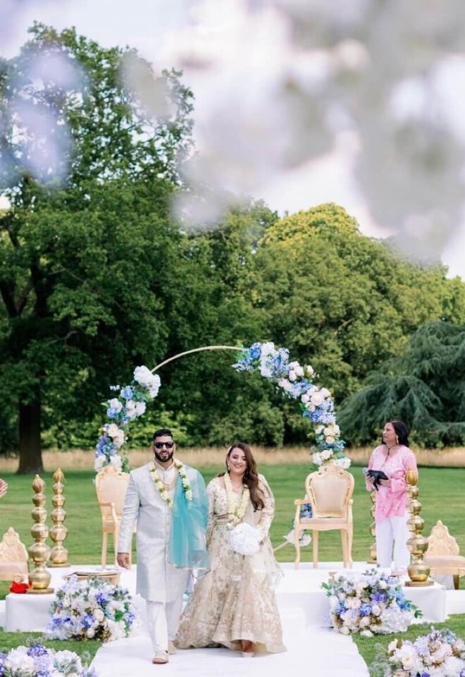 Outdoor weddings hosted by Sonal Dave wedding celebrant