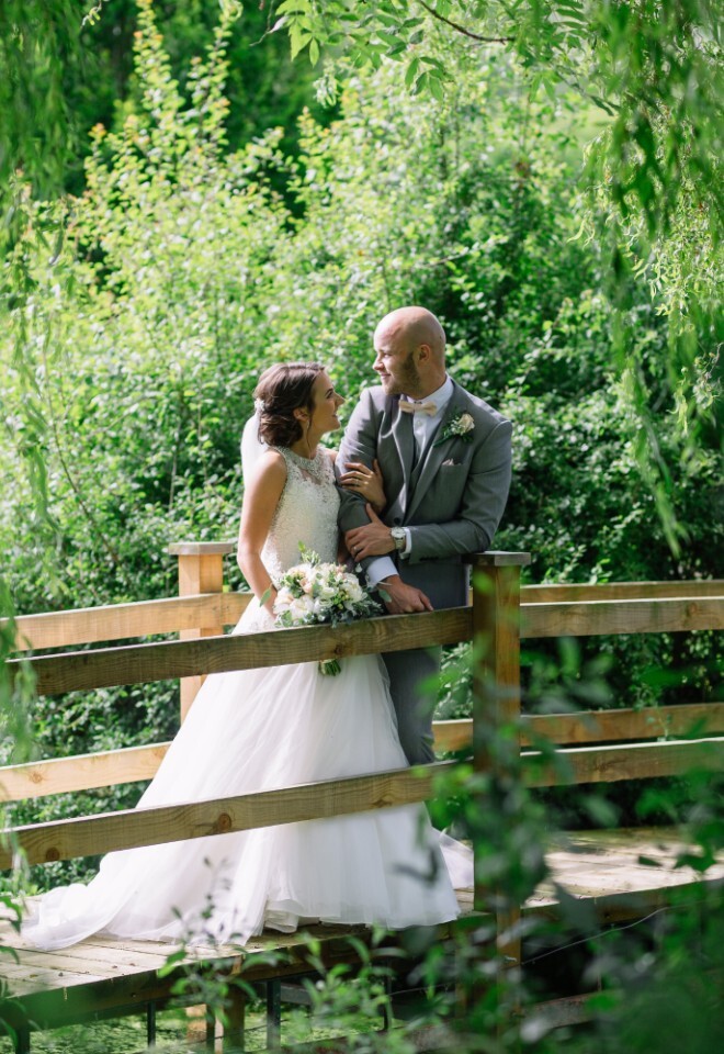 Lakeside image of Bride & Groom 
