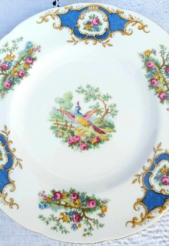 Vintage china hire dessert plate