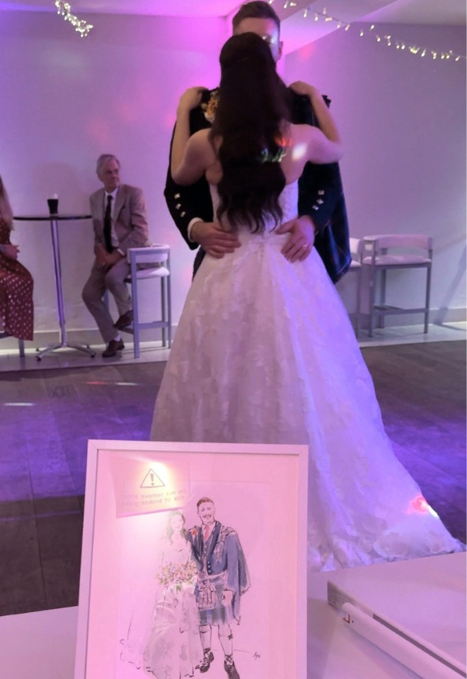 A5 BRIDAL PORTRAIT CREATED ON THE WEDDING DAY