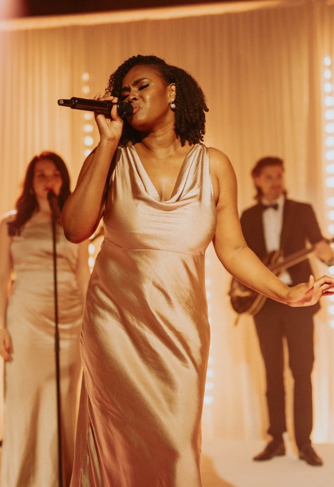 Wedding singer performing