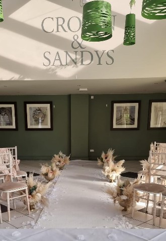 Crown and Sandys Wedding Ceremony Set Up